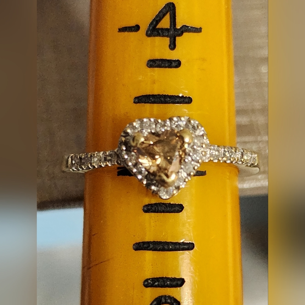 Zales Rare 10k Gold 1/2 carat Genuine Chocolate Diamond Ring SZ 5 ❤️